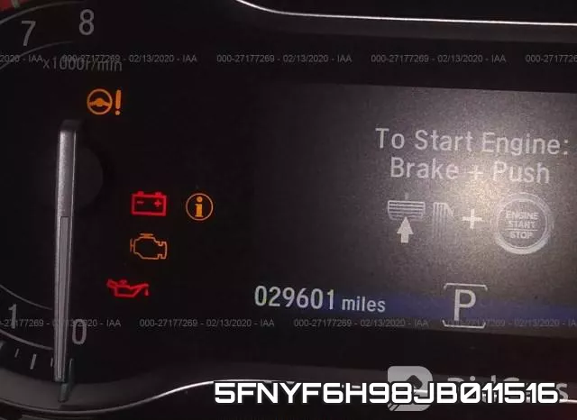 5FNYF6H98JB011516 фото 8