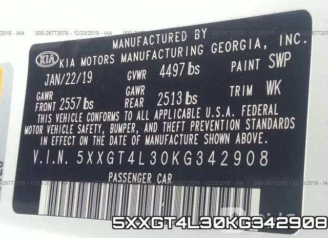 5XXGT4L30KG342908 фото 10