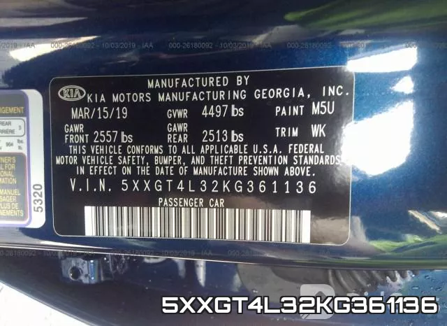 5XXGT4L32KG361136 фото 10