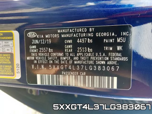 5XXGT4L37LG383067 фото 2