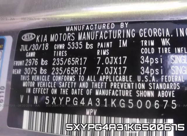 5XYPG4A31KG500675 фото 10