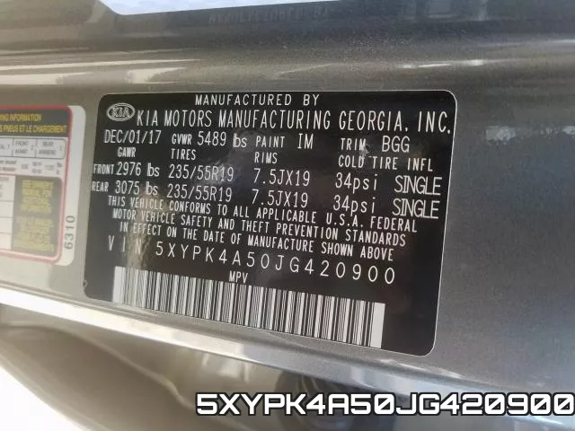 5XYPK4A50JG420900 фото 2