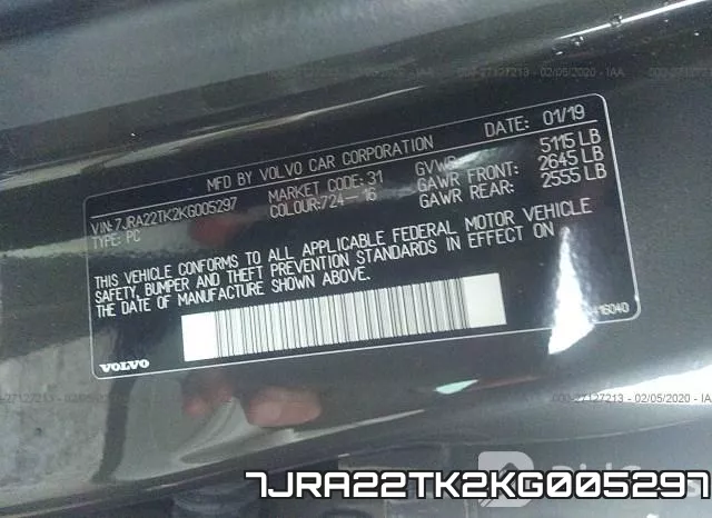 7JRA22TK2KG005297 фото 10