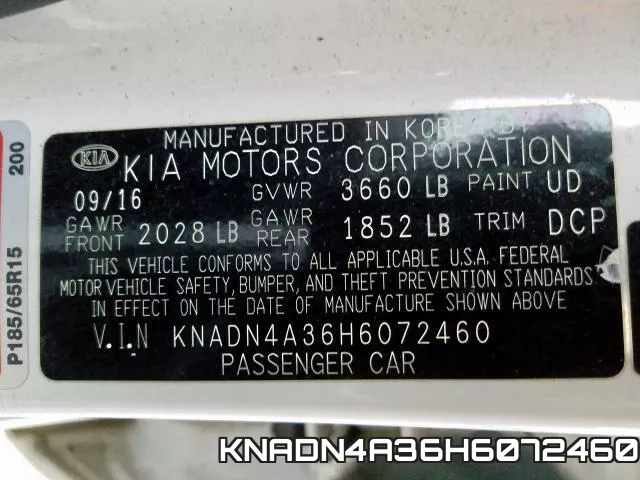 KNADN4A36H6072460 фото 2