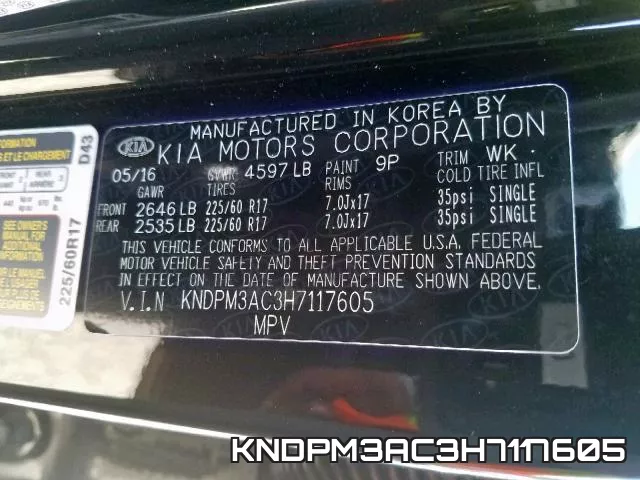 KNDPM3AC3H7117605 фото 2