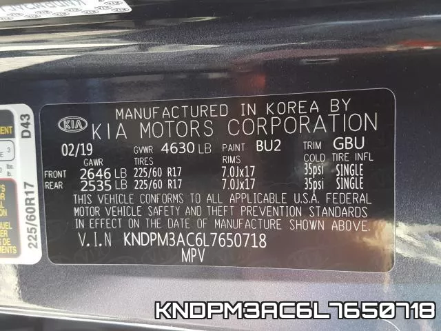 KNDPM3AC6L7650718 фото 2