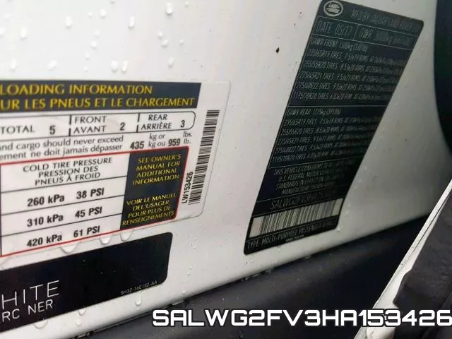 SALWG2FV3HA153426 фото 2