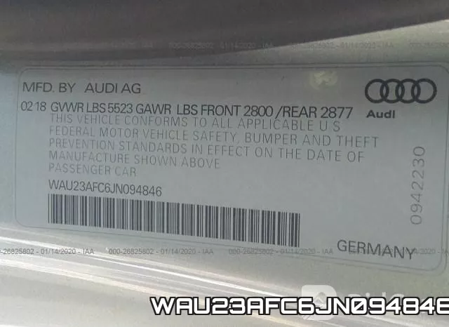 WAU23AFC6JN094846 фото 10