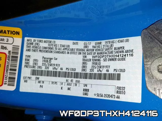WF0DP3THXH4124116 фото 2