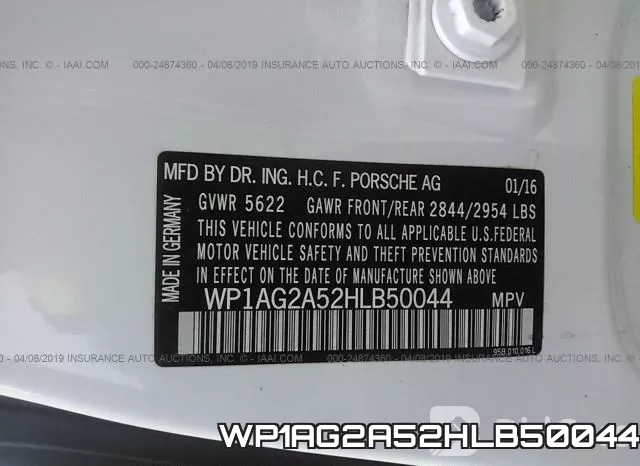 WP1AG2A52HLB50044 фото 10