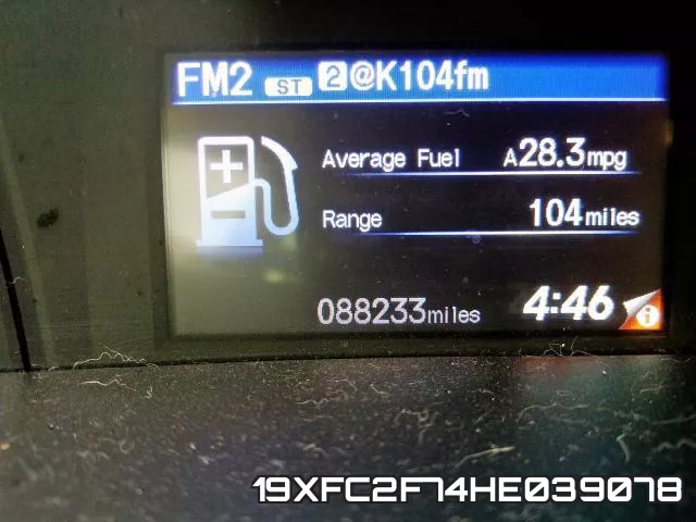 19XFC2F74HE039078 фото 9