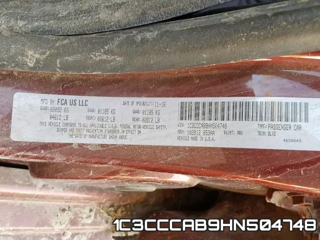 1C3CCCAB9HN504748 фото 2