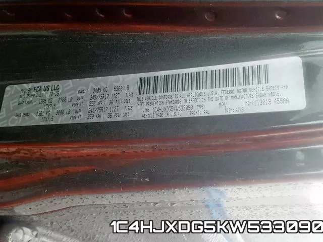 1C4HJXDG5KW533090 фото 2