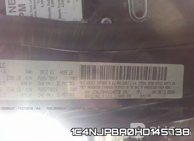1C4NJPBA0HD145738 фото 10