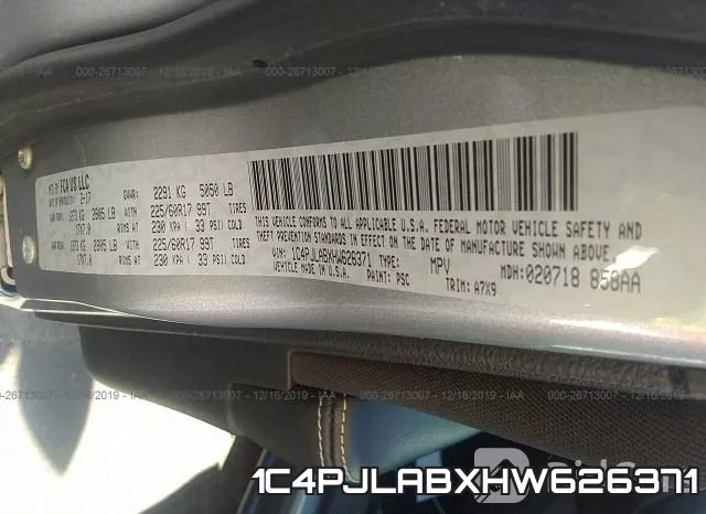 1C4PJLABXHW626371 фото 10