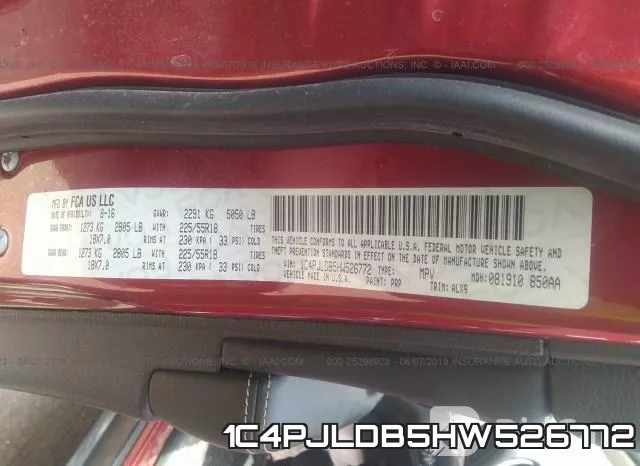 1C4PJLDB5HW526772 фото 10