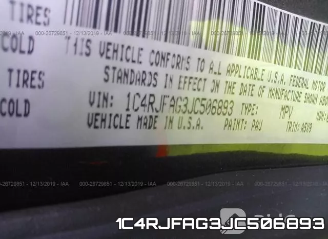 1C4RJFAG3JC506893 фото 10