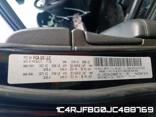 1C4RJFBG0JC488769 фото 2