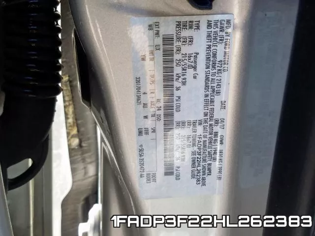 1FADP3F22HL262383 фото 2