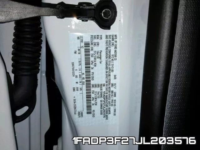 1FADP3F27JL203576 фото 2