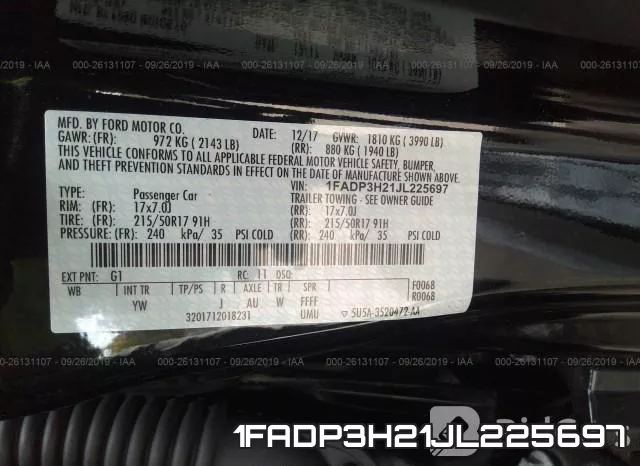 1FADP3H21JL225697 фото 10