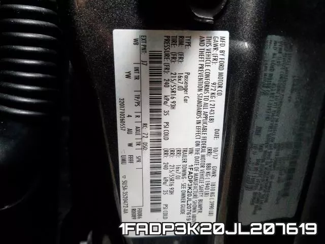 1FADP3K20JL207619 фото 2