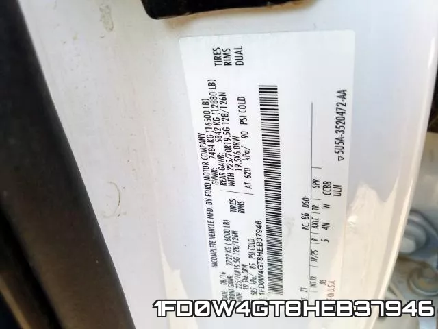 1FD0W4GT8HEB37946 фото 2