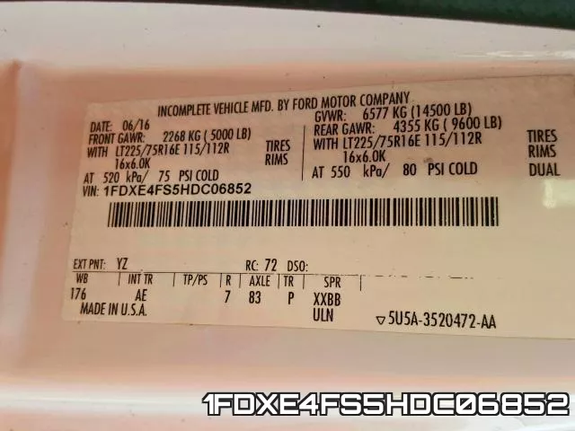 1FDXE4FS5HDC06852 фото 2