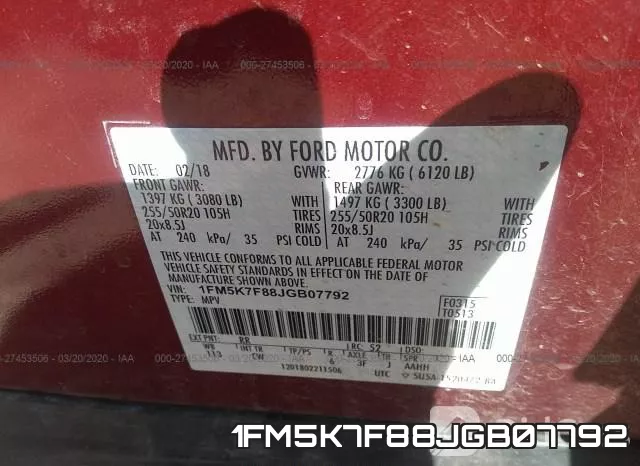 1FM5K7F88JGB07792 фото 10