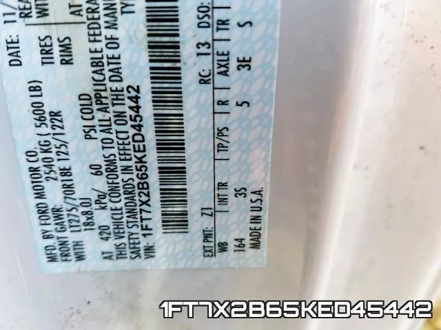 1FT7X2B65KED45442 фото 2