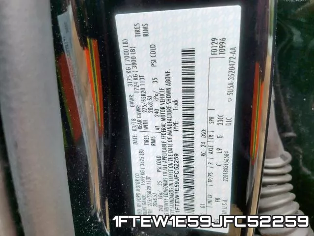 1FTEW1E59JFC52259 фото 2