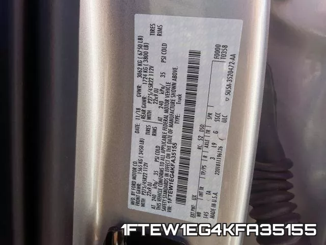 1FTEW1EG4KFA35155 фото 2
