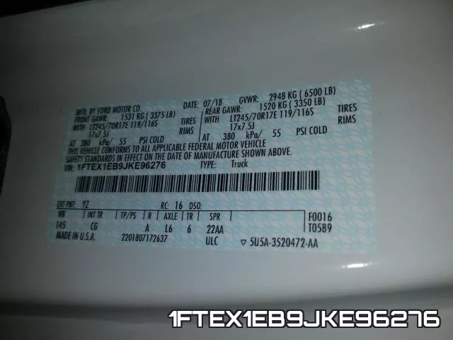 1FTEX1EB9JKE96276 фото 2