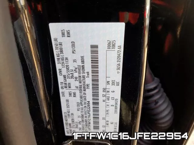 1FTFW1C16JFE22954 фото 2