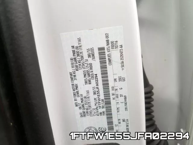 1FTFW1E55JFA02294 фото 2