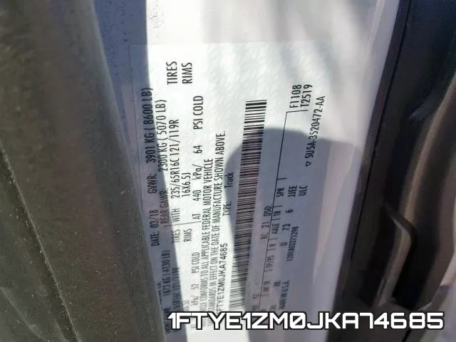 1FTYE1ZM0JKA74685 фото 2