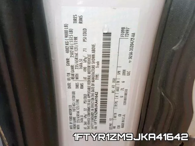 1FTYR1ZM9JKA41642 фото 2