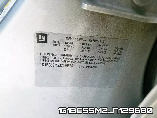 1G1BC5SM2J7129680 фото 2
