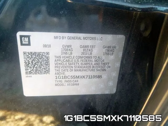 1G1BC5SMXK7110585 фото 2
