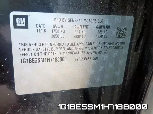 1G1BE5SM1H7188000 фото 2