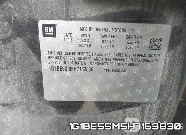 1G1BE5SM5H7163830 фото 10