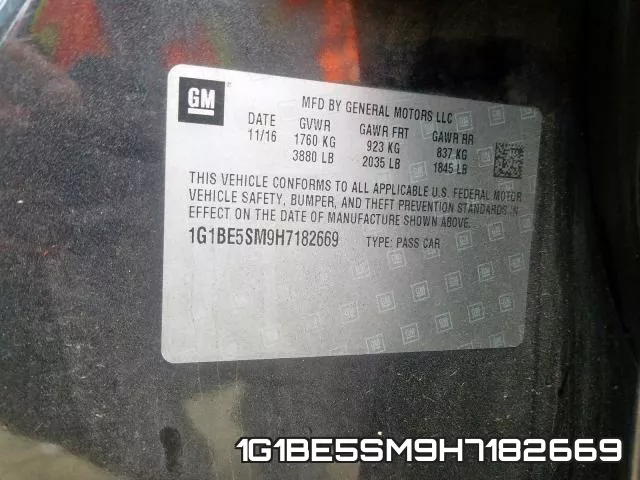 1G1BE5SM9H7182669 фото 2