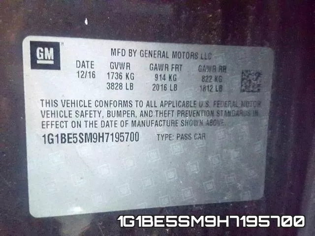 1G1BE5SM9H7195700 фото 2