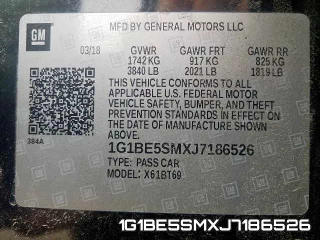 1G1BE5SMXJ7186526 фото 2