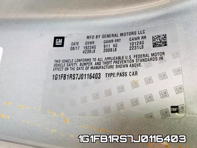 1G1FB1RS7J0116403 фото 2