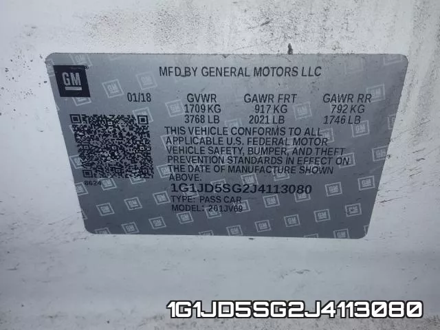 1G1JD5SG2J4113080 фото 2