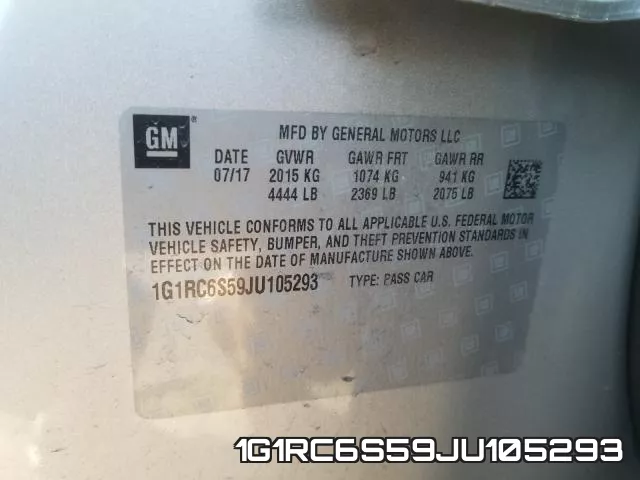 1G1RC6S59JU105293 фото 2