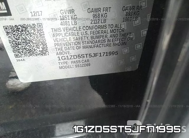 1G1ZD5ST5JF171995 фото 10
