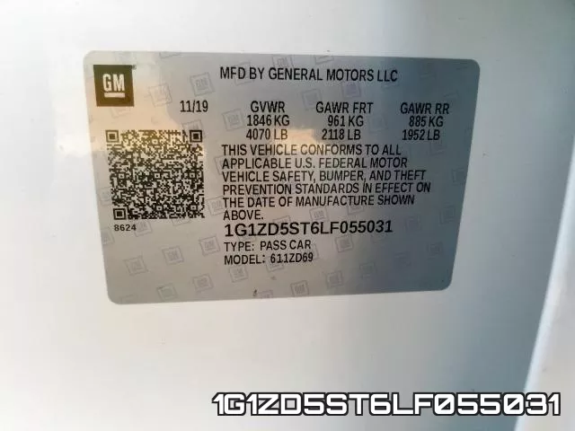 1G1ZD5ST6LF055031 фото 2