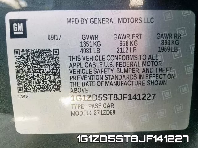 1G1ZD5ST8JF141227 фото 2